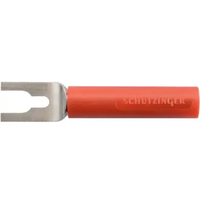 Adapter, cable lug 2.1-4.2 mm to 4 mm socket, blue, CAT II, LB 4-KS NI / 9 / BL - 1