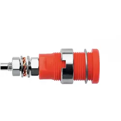 4 mm panel socket, screw connection, CAT III, blue, SEB 6446 NI / BL