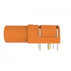 4 mm panel socket, PCB connection, CAT III, orange, SWEB 8094 AU / OR