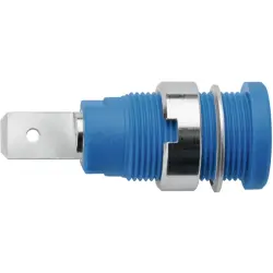 4 mm panel socket, flat plug connection, mounting Ø 12.2 mm, CAT III, orange, SEB 6452 NI / OR