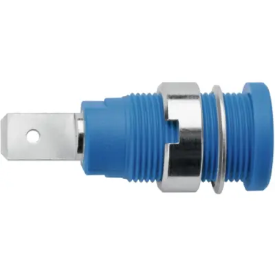 4 mm panel socket, flat plug connection, mounting Ø 12.2 mm, CAT III, orange, SEB 6452 NI / OR - 1