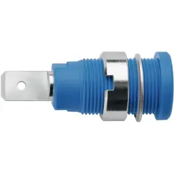 4 mm panel socket, flat plug connection, mounting Ø 12.2 mm, CAT III, orange, SEB 7080 NI / OR