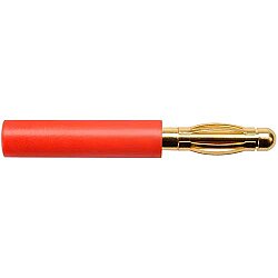Adapter, 4 mm plug to 4 mm safety socket, red, A 40-40 S AU / RT