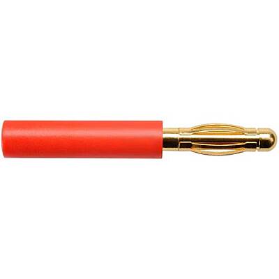Adapter, 4 mm plug to 4 mm safety socket, red, A 40-40 S AU / RT - 1
