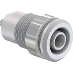 4 mm socket, solder connection, mounting Ø 12.2 mm, CAT III, white, 49.7049-29