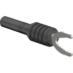 Adapter, cable lug 8.2 mm to 4 mm socket, black, CAT II, 66.9126-21
