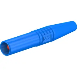 4 mm plug, solder connection, 2.5 mm², CAT II, blue, 22.2663-23