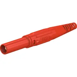 4 mm plug, screw connection, 2.5 mm², CAT III, red, 66.9196-22