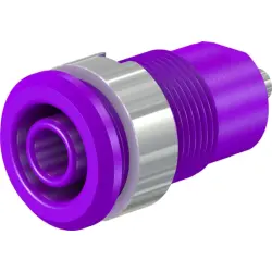 4 mm socket, solder connection, mounting Ø 12.2 mm, CAT III, purple, 49.7049-26