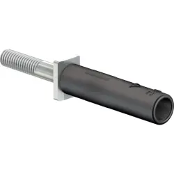 Screw-in adapter, 4 mm socket to screw connection, black, CAT II, 24.0168-21