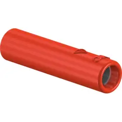 4 mm screw-on adapter, screw connection, CAT II, red, 23.1035-22