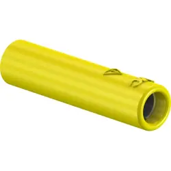 4 mm screw-on adapter, screw connection, CAT II, yellow, 23.1035-24