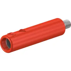 4 mm screw-in adapter, screw connection, CAT II, red, 23.1031-22