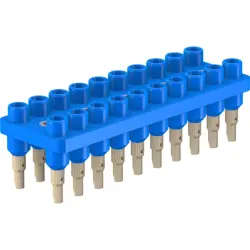 4.5 mm socket header, solder connection, blue, 63.9358-23