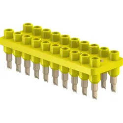 4.5 mm socket header, solder connection, yellow, 63.9358-24