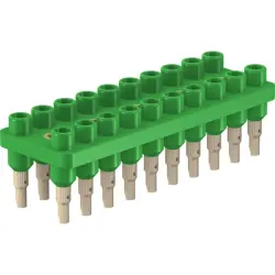 4.5 mm socket header, solder connection, green, 63.9358-25