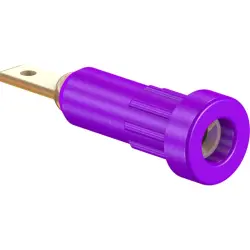 2 mm socket, flat plug connection, mounting Ø 4.9 mm, purple, 23.1011-26