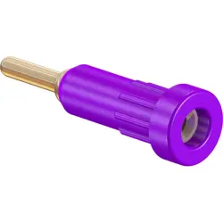 2 mm socket, round plug connection, mounting Ø 4.9 mm, purple, 23.1012-26