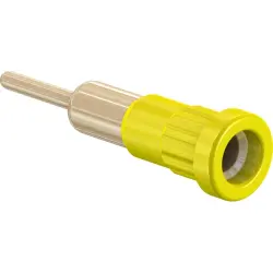 4 mm socket, round plug connection, mounting Ø 6.8 mm, yellow, 23.1014-24