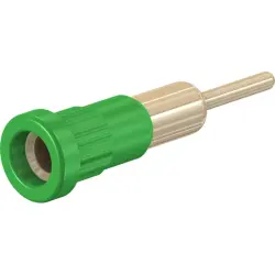 4 mm socket, round plug connection, mounting Ø 6.8 mm, green, 23.1014-25