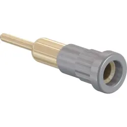 4 mm socket, round plug connection, mounting Ø 6.8 mm, gray, 23.1014-28