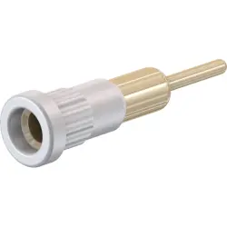 4 mm socket, round plug connection, mounting Ø 6.8 mm, white, 23.1014-29