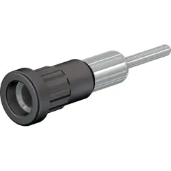 4 mm socket, round plug connection, mounting Ø 6.8 mm, black, 49.7077-21