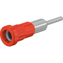 4 mm socket, round plug connection, mounting Ø 6.8 mm, red, 49.7077-22