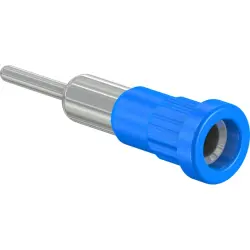 4 mm socket, round plug connection, mounting Ø 6.8 mm, blue, 49.7077-23