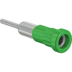 4 mm socket, round plug connection, mounting Ø 6.8 mm, green, 49.7077-25