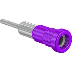 4 mm socket, round plug connection, mounting Ø 6.8 mm, purple, 49.7077-26