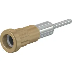 4 mm socket, round plug connection, mounting Ø 6.8 mm, brown, 49.7077-27