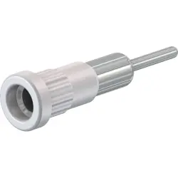 4 mm socket, round plug connection, mounting Ø 6.8 mm, white, 49.7077-29