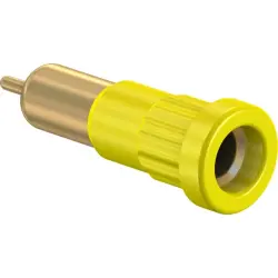 4 mm socket, round plug connection, mounting Ø 6.8 mm, yellow, 23.1016-24