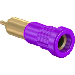 4 mm socket, round plug connection, mounting Ø 6.8 mm, purple, 23.1016-26