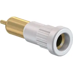 4 mm socket, round plug connection, mounting Ø 6.8 mm, white, 23.1016-29
