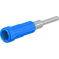 2 mm socket, solder connection, mounting Ø 3.9 mm, blue, 63.9318-23