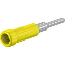 2 mm socket, solder connection, mounting Ø 3.9 mm, yellow, 63.9318-24