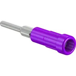 2 mm socket, solder connection, mounting Ø 3.9 mm, purple, 63.9318-26