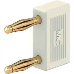 Jumper, pitch 10 mm, 30 VAC/60 VDC, 60 V, 10 A, gold-plated, white, 24.0043-29