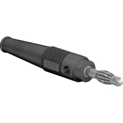 4 mm plug, solder connection, 2.5 mm², black, 64.9199-21