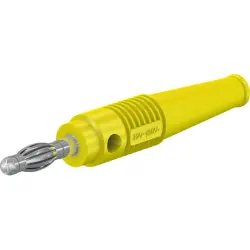 4 mm plug, solder connection, 2.5 mm², yellow, 64.9199-24