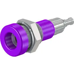 4 mm socket, solder connection, mounting Ø 8.3 mm, purple, 23.0110-26