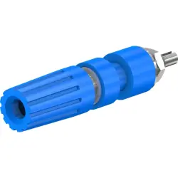 Pole terminal, 4 mm, blue, 30 VAC/60 VDC, 35 A, M4 threaded bolt, nickel-plated, 23.0330-23