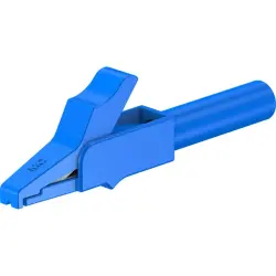 Alligator clip, blue, max. 11 mm, L 54 mm, CAT II, socket 4 mm, 24.0157-23