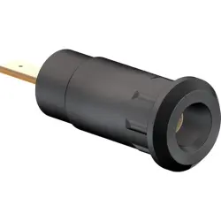 2 mm socket, flat plug connection, mounting Ø 8.3 mm, CAT III, black, 65.9099-21