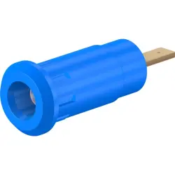 2 mm socket, flat plug connection, mounting Ø 8.3 mm, CAT III, blue, 65.9099-23
