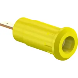 2 mm socket, flat plug connection, mounting Ø 8.3 mm, CAT III, yellow, 65.9099-24