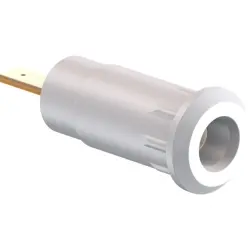 2 mm socket, flat plug connection, mounting Ø 8.3 mm, CAT III, white, 65.9099-29