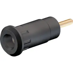 2 mm socket, round plug connection, mounting Ø 8.3 mm, CAT III, black, 65.9193-21